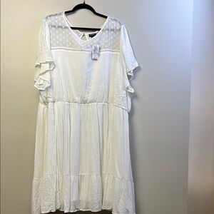 Torrid Elegant White Lace Dress